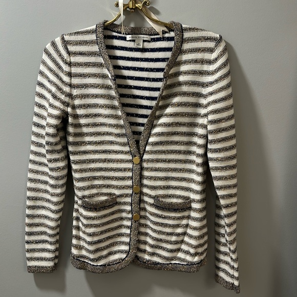 Metallic Banana Republic striped cardigan, Sz S - Picture 1 of 6